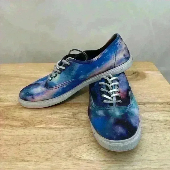 Vans Cosmic Space Galaxy Sneaker Shoes Purple Lace Up - Unisex Sizes M5.5 W7 - Picture 2 of 7